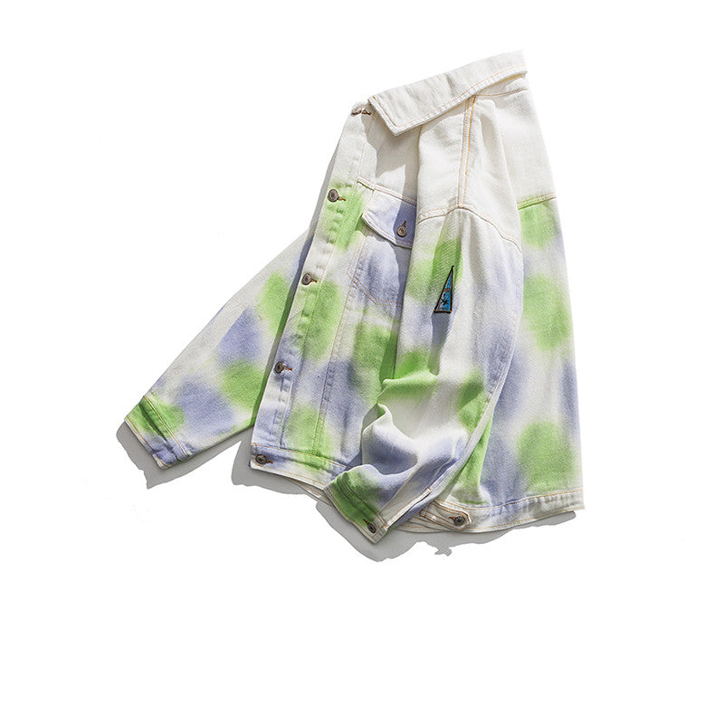 Splash-ink Lapel Jacket