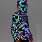 Men's And Women's Colorful Reflective Hoodie