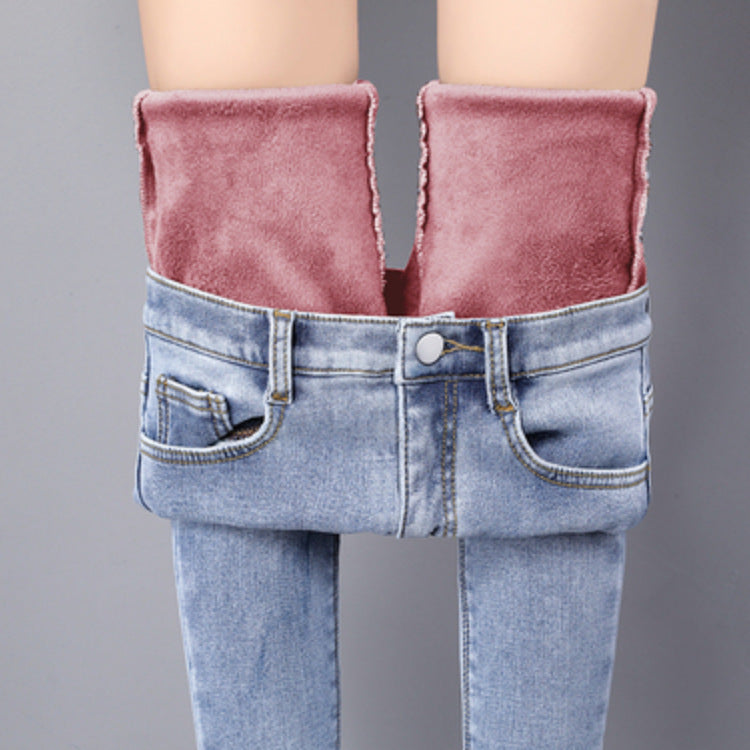 Women's Thick Fleece Jeans