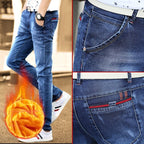 Men's Straight Fit Fleece Lined Jeans