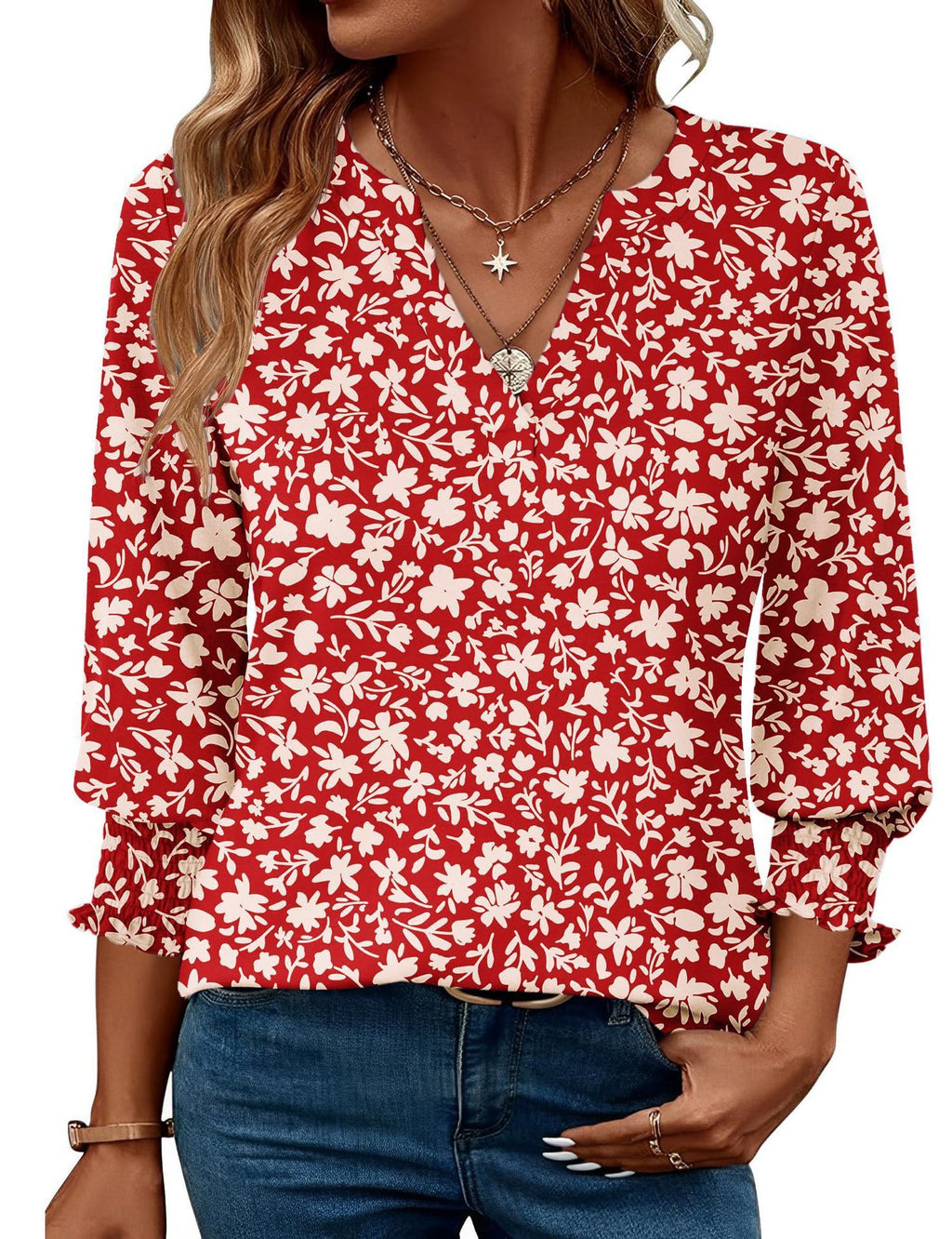 Women's Patterned Full Sleeve Top