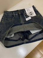 Women's Retro Blue High Waist Denim Skirt
