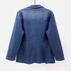 Women's Single Buttoned Denim Coat