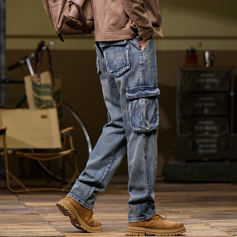 Men's Staple Outdoor Multi-pocket Jeans