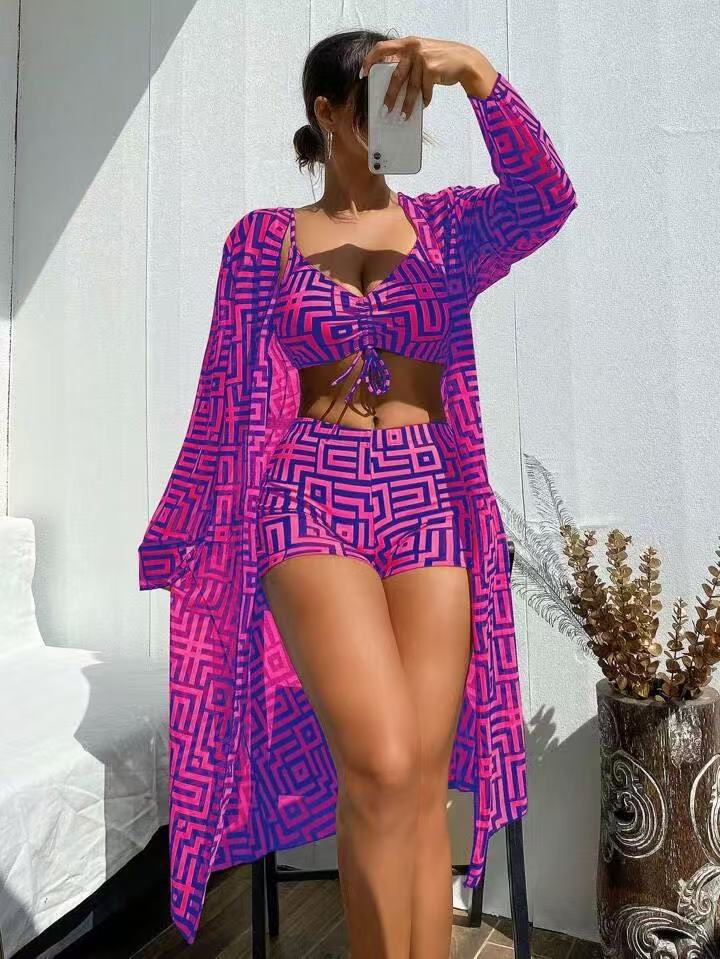 Women's Three-Piece Swimwear Cover-Up Set