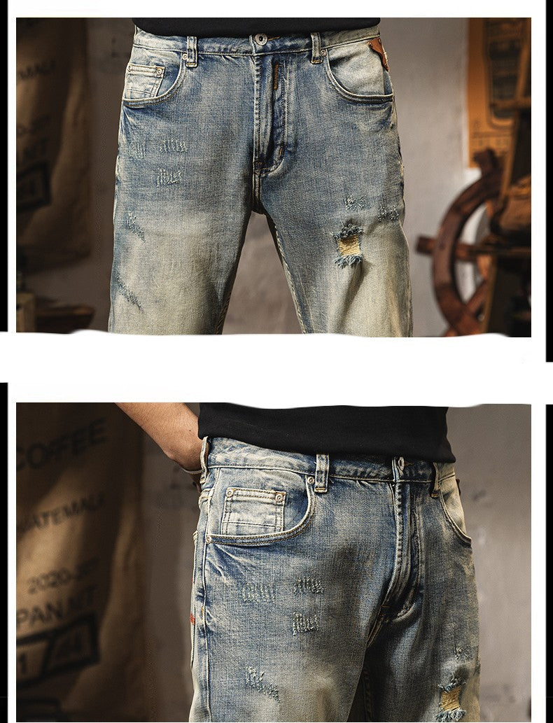 Men's Vintage Distressed Jeans