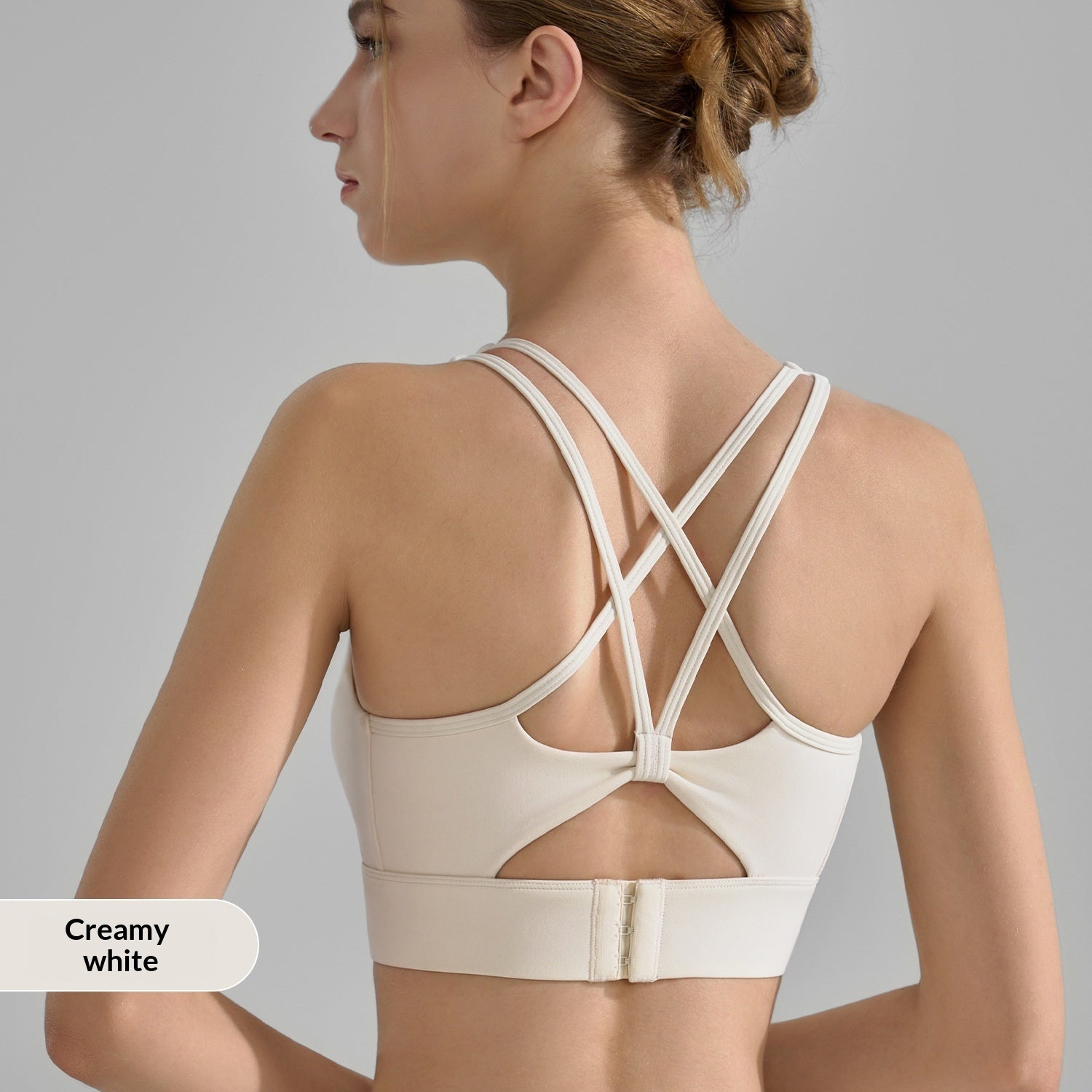 Women's U-neck Tie-up Thickened Yoga Butterfly Fitness Top