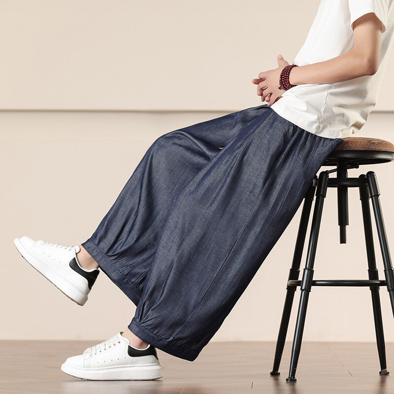 Men's Retro Loose Straight Harem Pants
