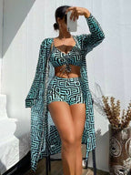 Women's Three-Piece Swimwear Cover-Up Set