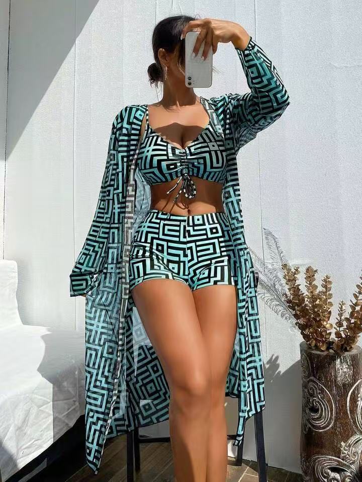 Women's Three-Piece Swimwear Cover-Up Set