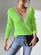 Women's Laced Knitwear Top
