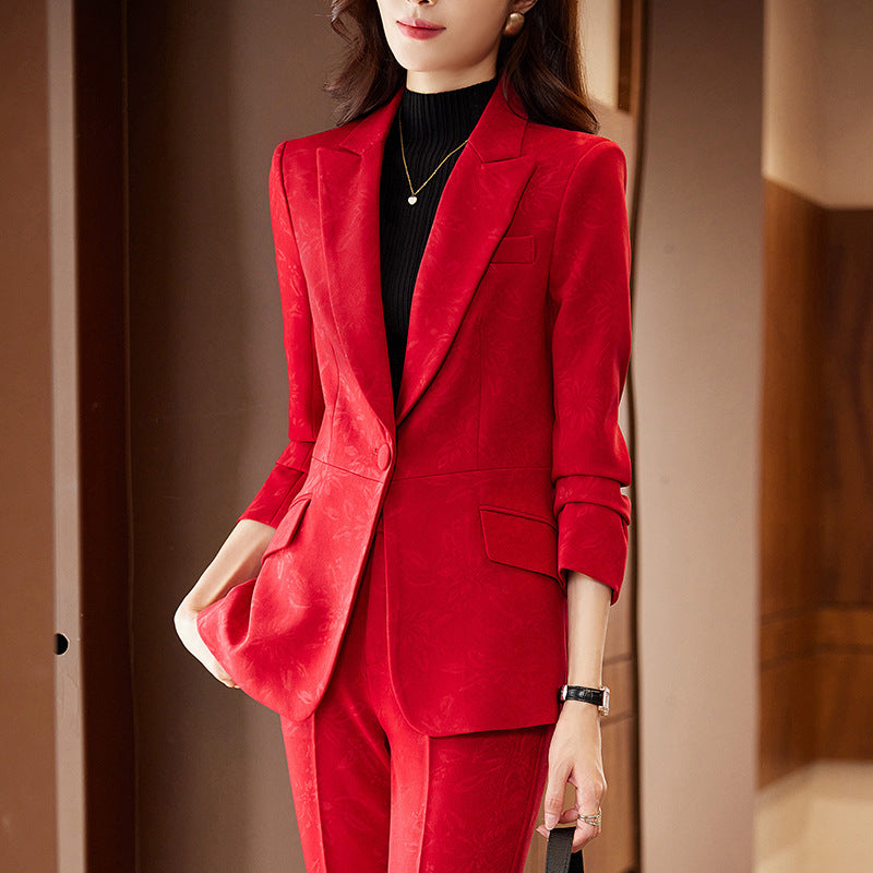 Women's Light Patterned Pant suit