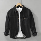 Men's Japanese-style Retro Denim Long Sleeve Shirt