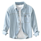 Men's Japanese-style Retro Denim Long Sleeve Shirt