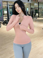 Women's Half-Zip Slim-Fitting Athleisure Jacket
