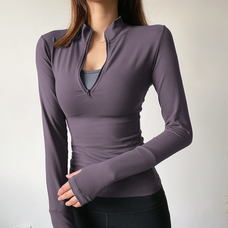 Women's Half-Zip Slim-Fitting Athleisure Jacket