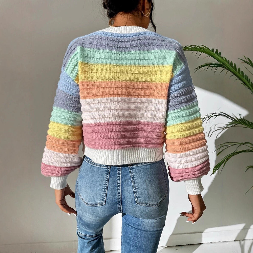 Women's Lantern Sleeved Candy Sweater