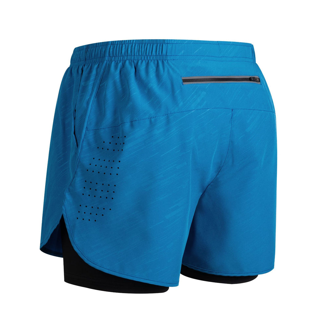 Men's Quick-Dry Double-Layer Fitness Shorts