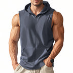 Men's Sports Training Zip-Up Sleeveless Vest