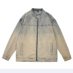 Gradiented Washed Denim Jacket