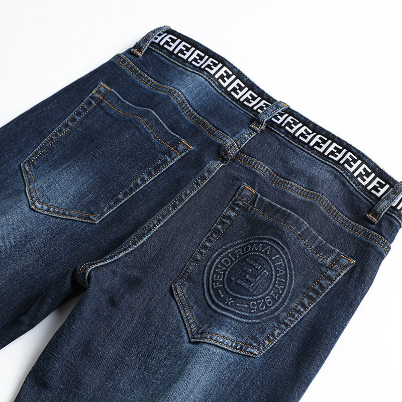 Men's Slim Fit Patterned Jeans