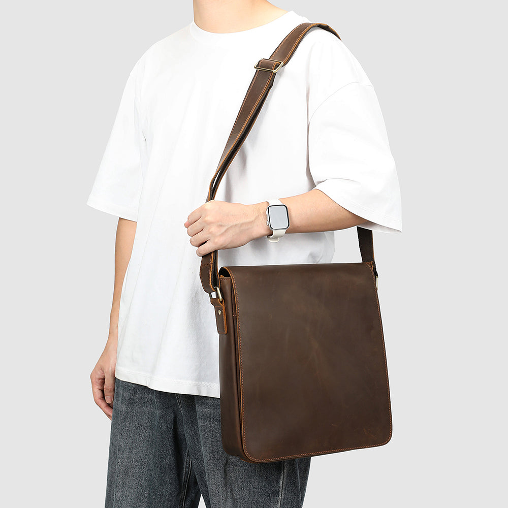 Men's Premium Leather Crossbody Bag