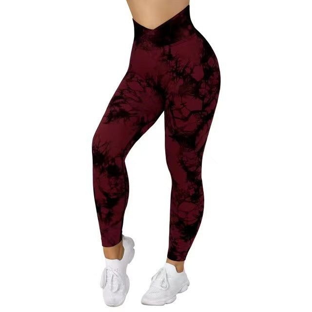 Women's Push-Up Tie Dye Sports Leggings