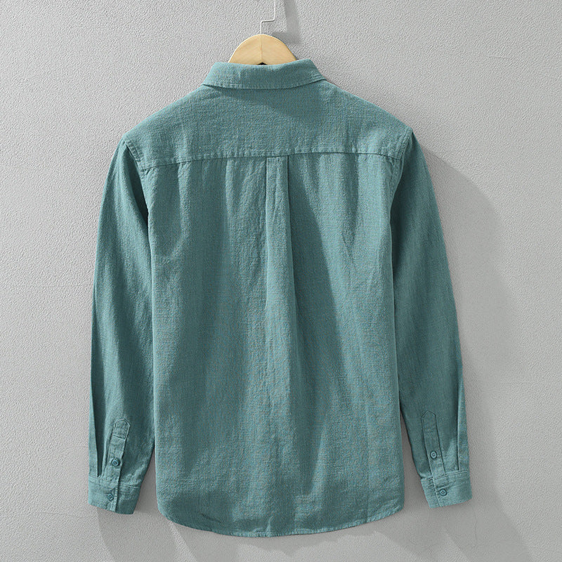 Men's Long Sleeve Casual Linen Blend Japanese Shirt