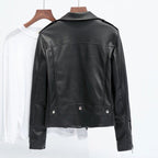 Women's Short Korean-Style Slim-Fit Black Jacket