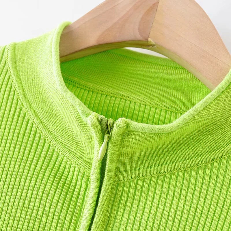 Women's High Neck Short Sweater
