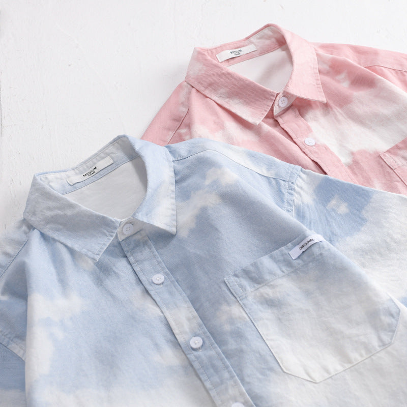 Men's Cloudy Short-sleeved Shirt