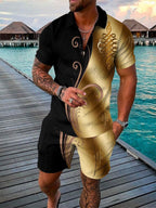 Men's 140 Mesh Icy Cool Polo Shirt And Short Set