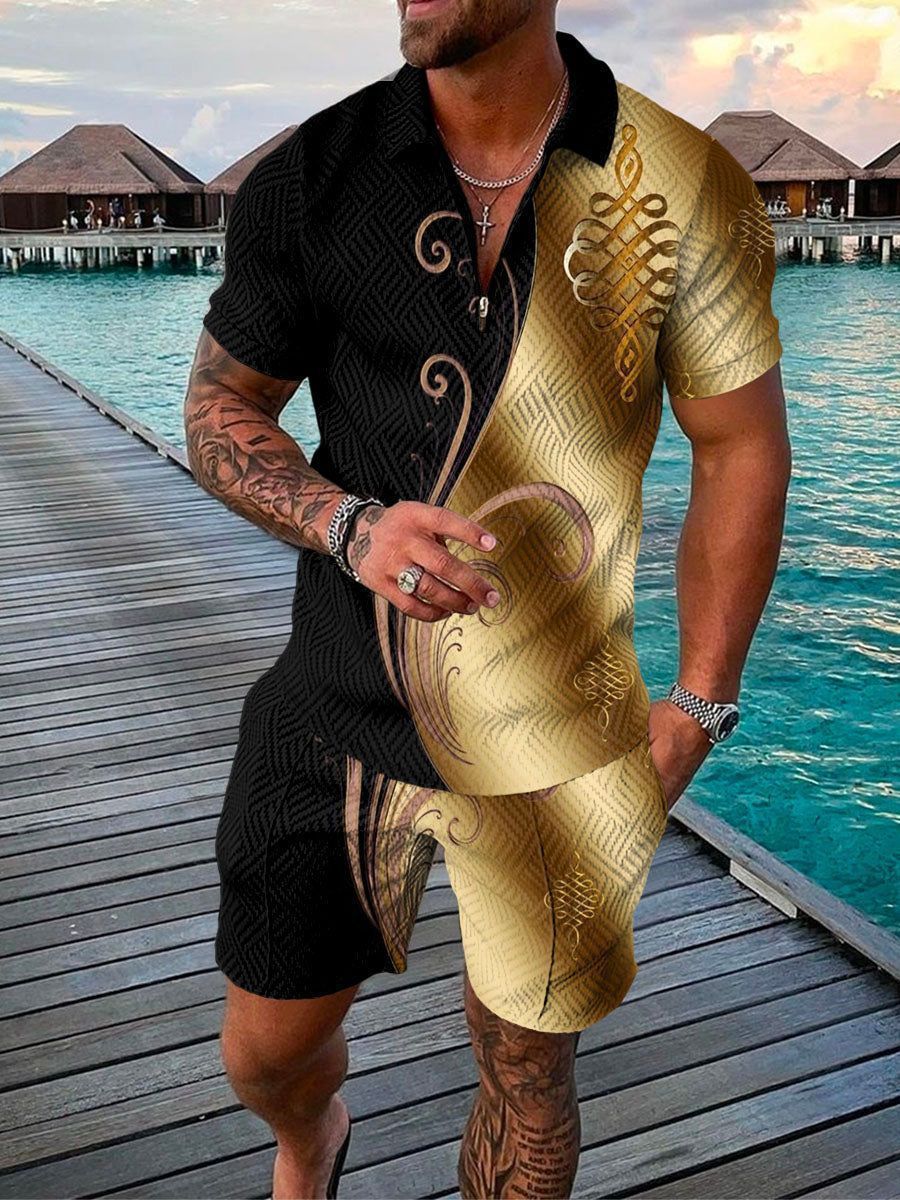 Men's 140 Mesh Icy Cool Polo Shirt And Short Set