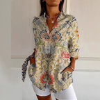 Women's Relaxed Botanical And Geometric Shirts