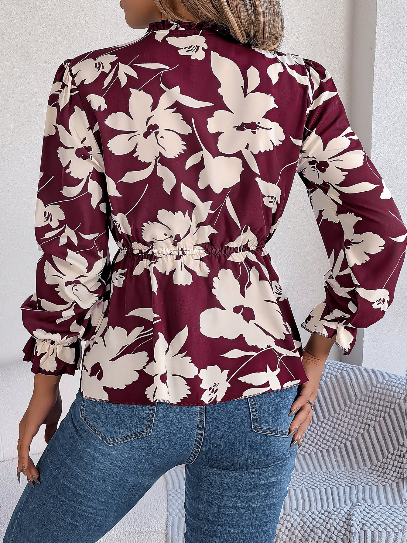Women's Floral Long Sleeve Top
