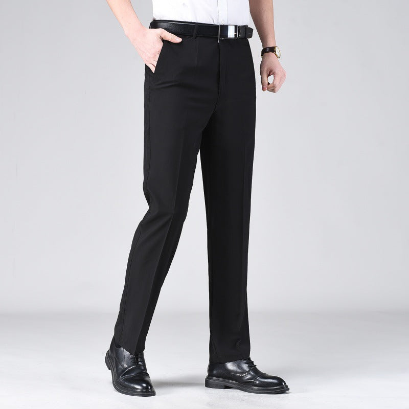 Men's Casual Solid Loose Straight-leg Pants