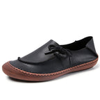 Women's Leather Slip-On Shoes