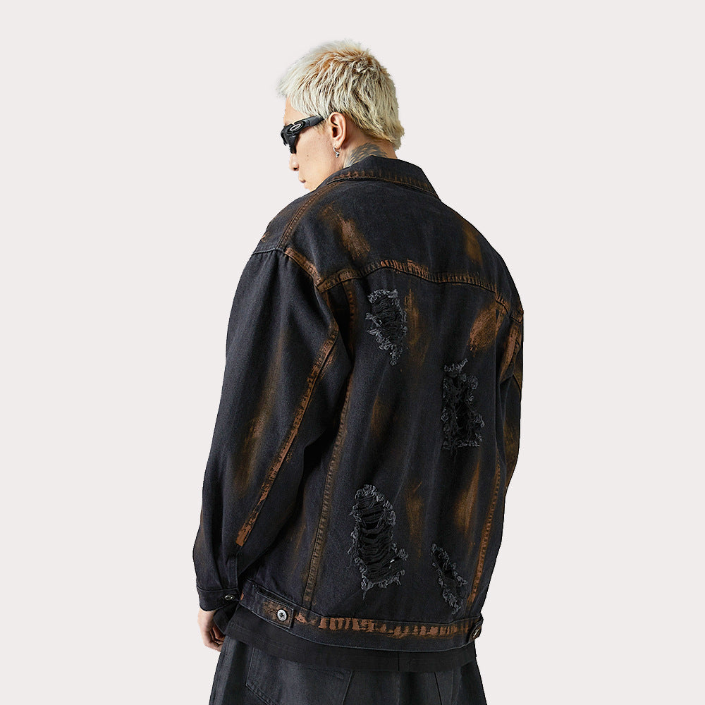 Men's Coffee Denim Jacket