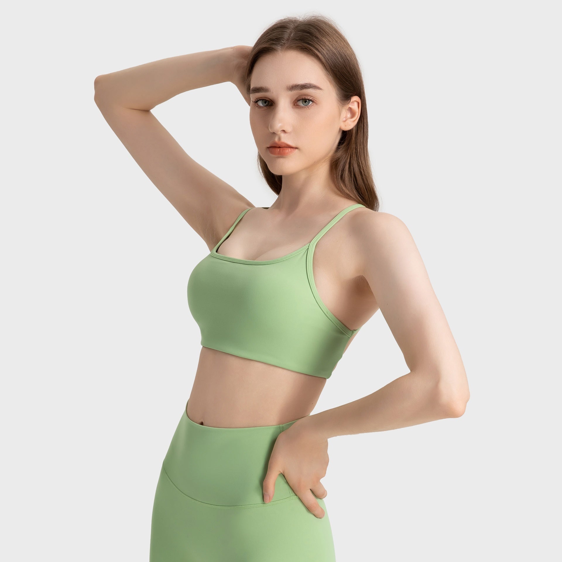 Women's Thin Strapped Chest Padded Shockproof Yoga Bra