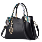 Women's Scarfed Single Shoulder Crossbody Handbag