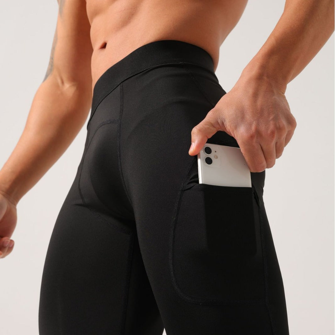 Men's Elastic Close-Fitting Unrestricted Smooth Quick-Dry Pouch Pants
