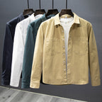 Men's Pure Cotton Multi-Pocket Long-Sleeved Staple Shirt
