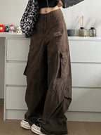 Women's American Ripped Multi-pocket Jeans
