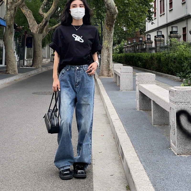 Women's High Waist Wide Leg Jeans