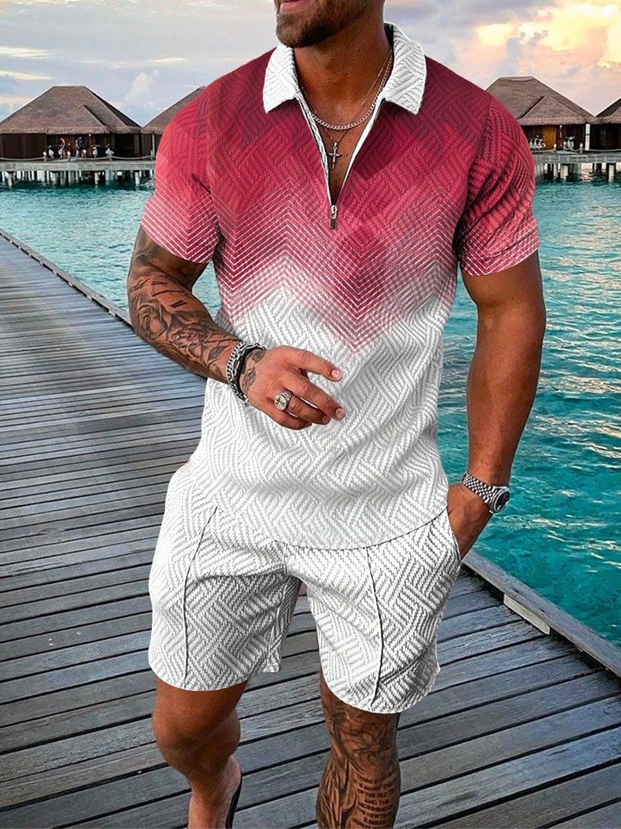 Men's 140 Mesh Icy Cool Polo Shirt And Short Set