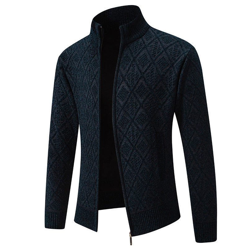Men's Stand Collared Cardigan