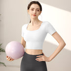 Women's Chest Padded Slim-Fit Athletic Top