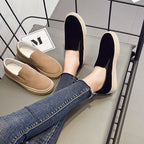 Women's Genuine Leather Non-Slip Retro Loafer Pumps