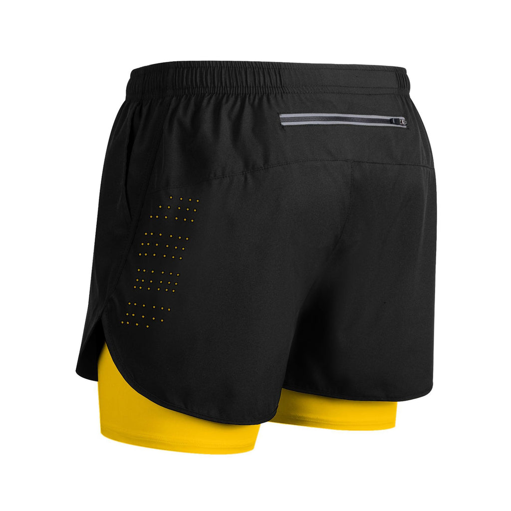 Men's Quick-Dry Double-Layer Fitness Shorts