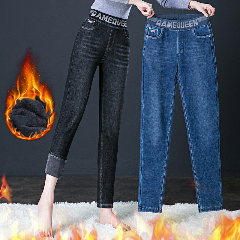 Women's Fleece Padded Jeans